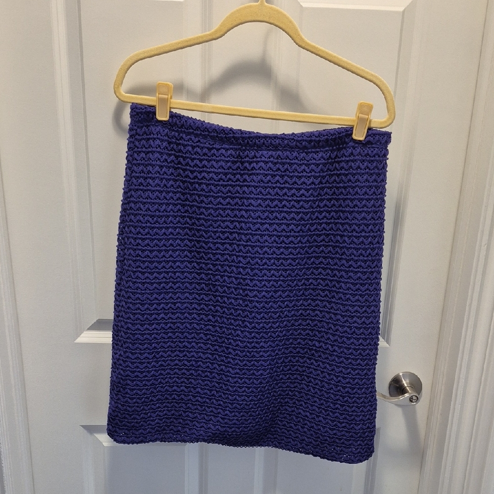 Cato Purple Textured Pencil Skirt